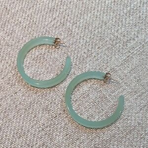 Baleen Resin Hoop Earrings